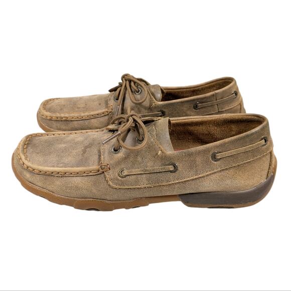 Twisted X Boat Shoe Driving Moccasins GUC $120 Size 9M S3064 - Picture 7 of 11